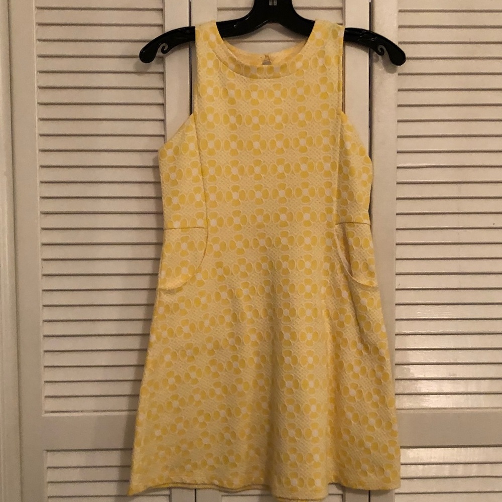 Lilly Pulitzer Yellow and White Flowers Kids Dress